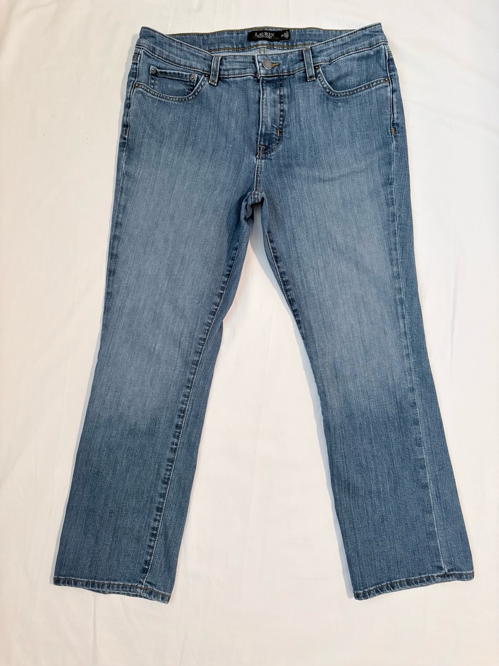 Lauren Ralph Lauren Mid-Rise Straight Leg Jeans Size 12P